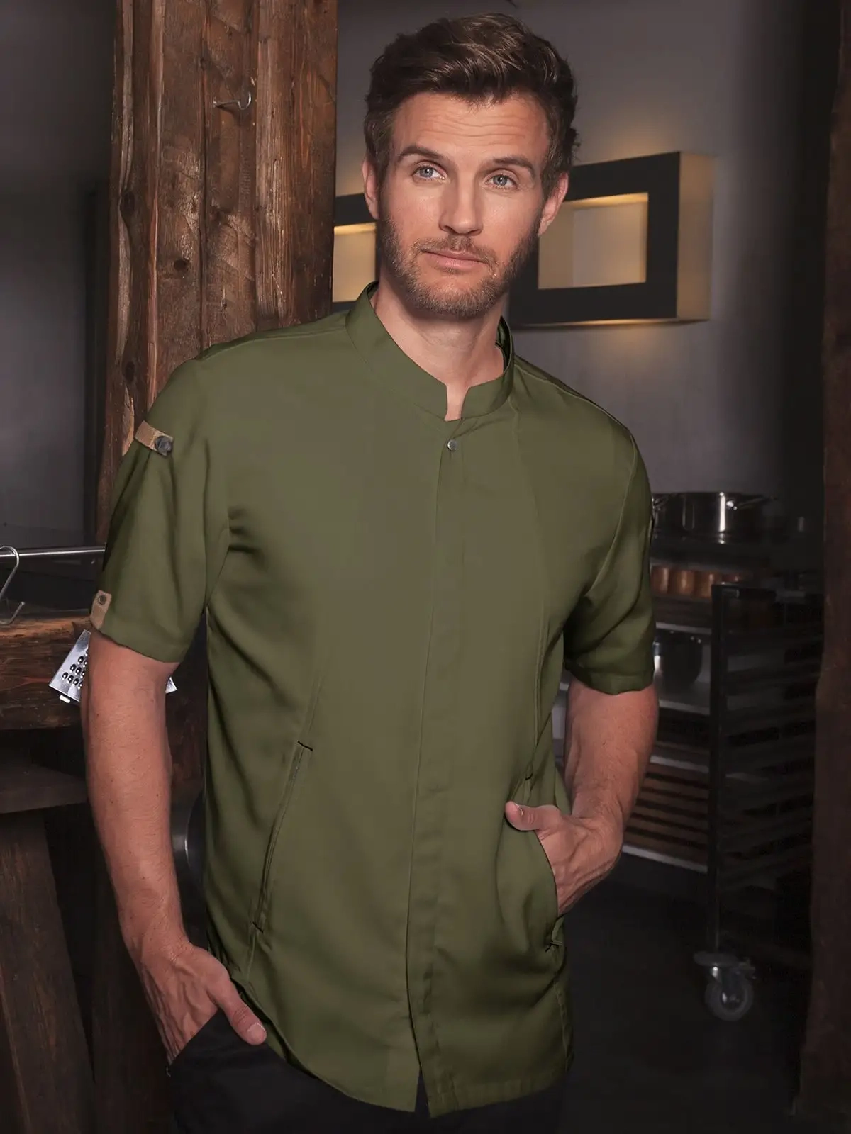 Immagine Chefs Jacket Short-Sleeve Green Generation