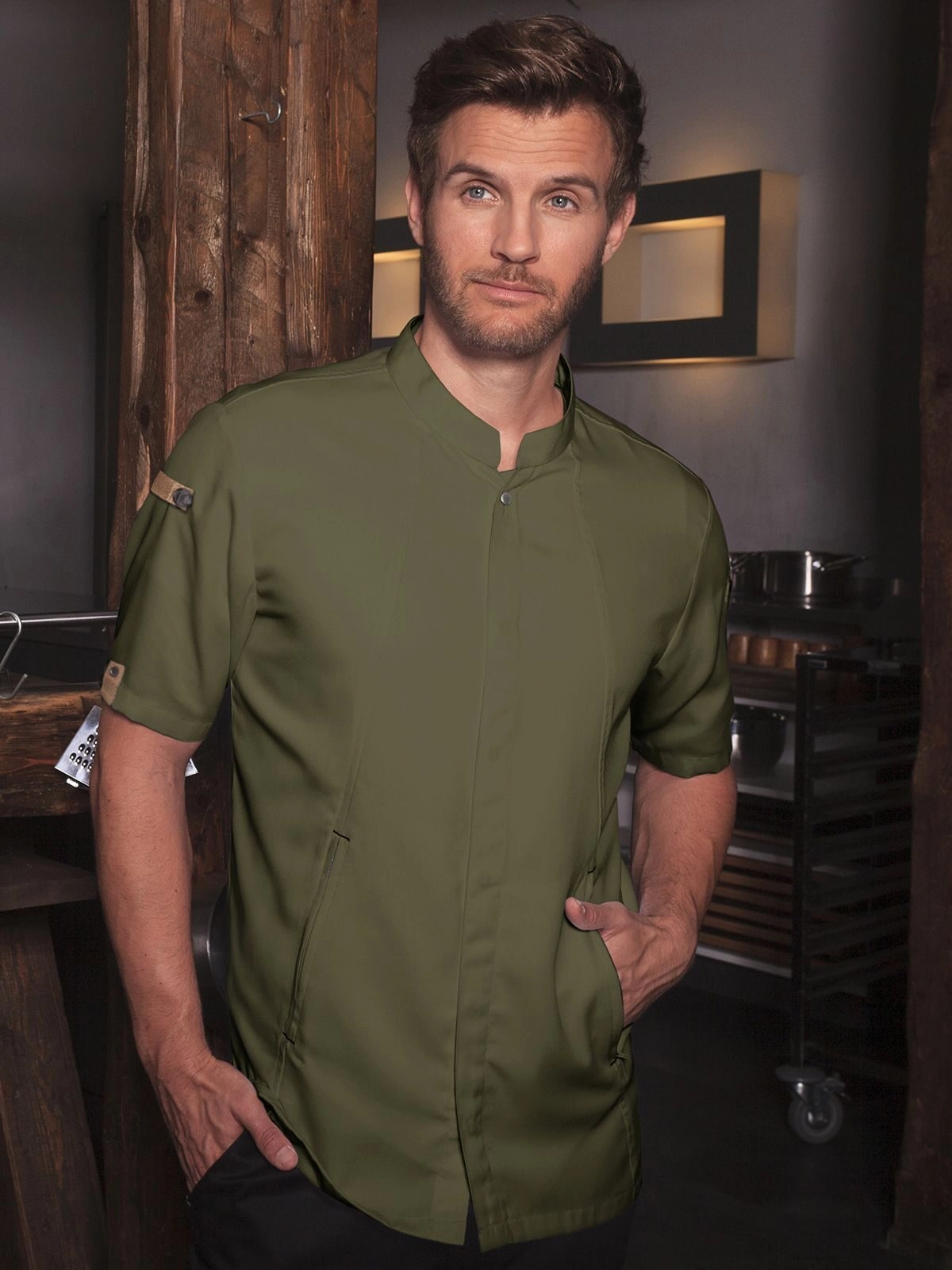 Immagine Chefs Jacket Short-Sleeve Green Generation