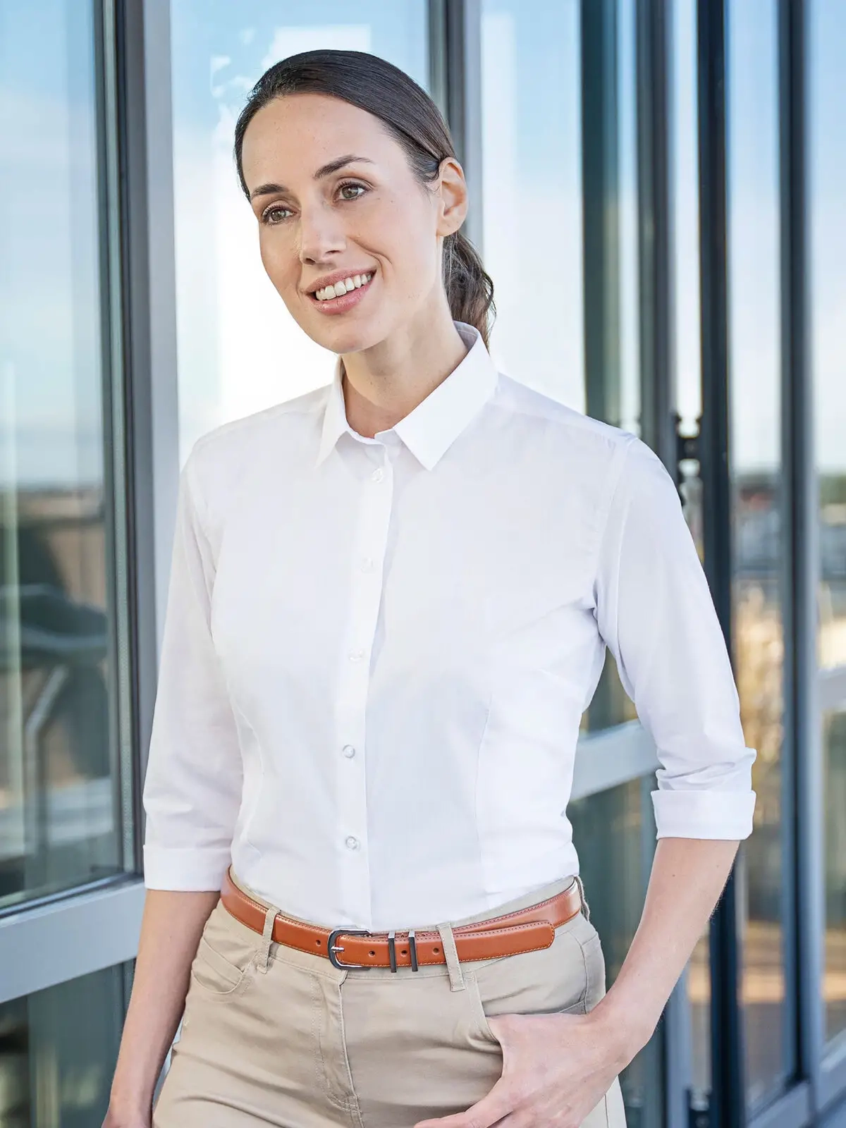 Immagine Ladies' Shirt with 3/4- Sleeve