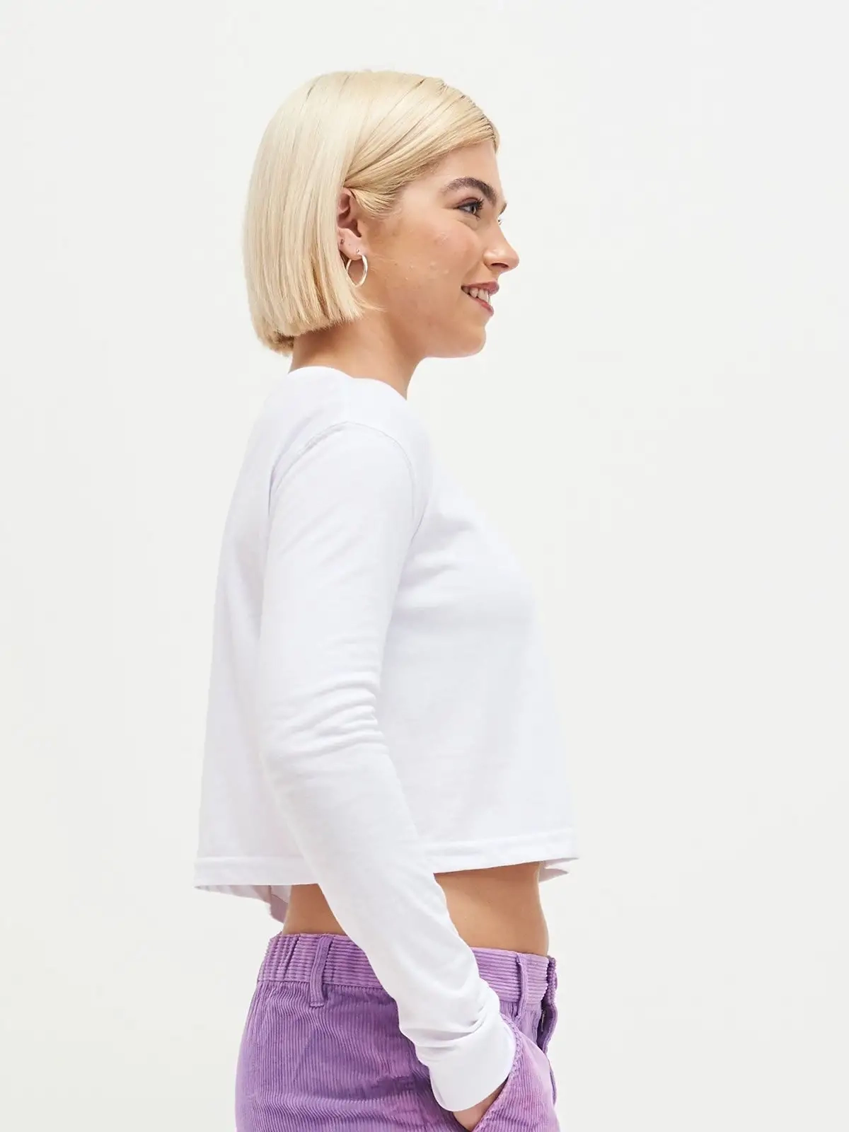 Immagine Women's Long Sleeved Cropped T