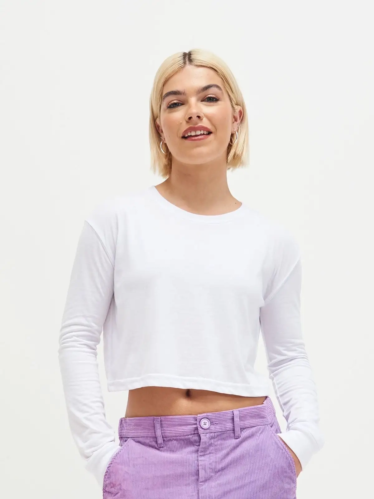 Immagine Women's Long Sleeved Cropped T