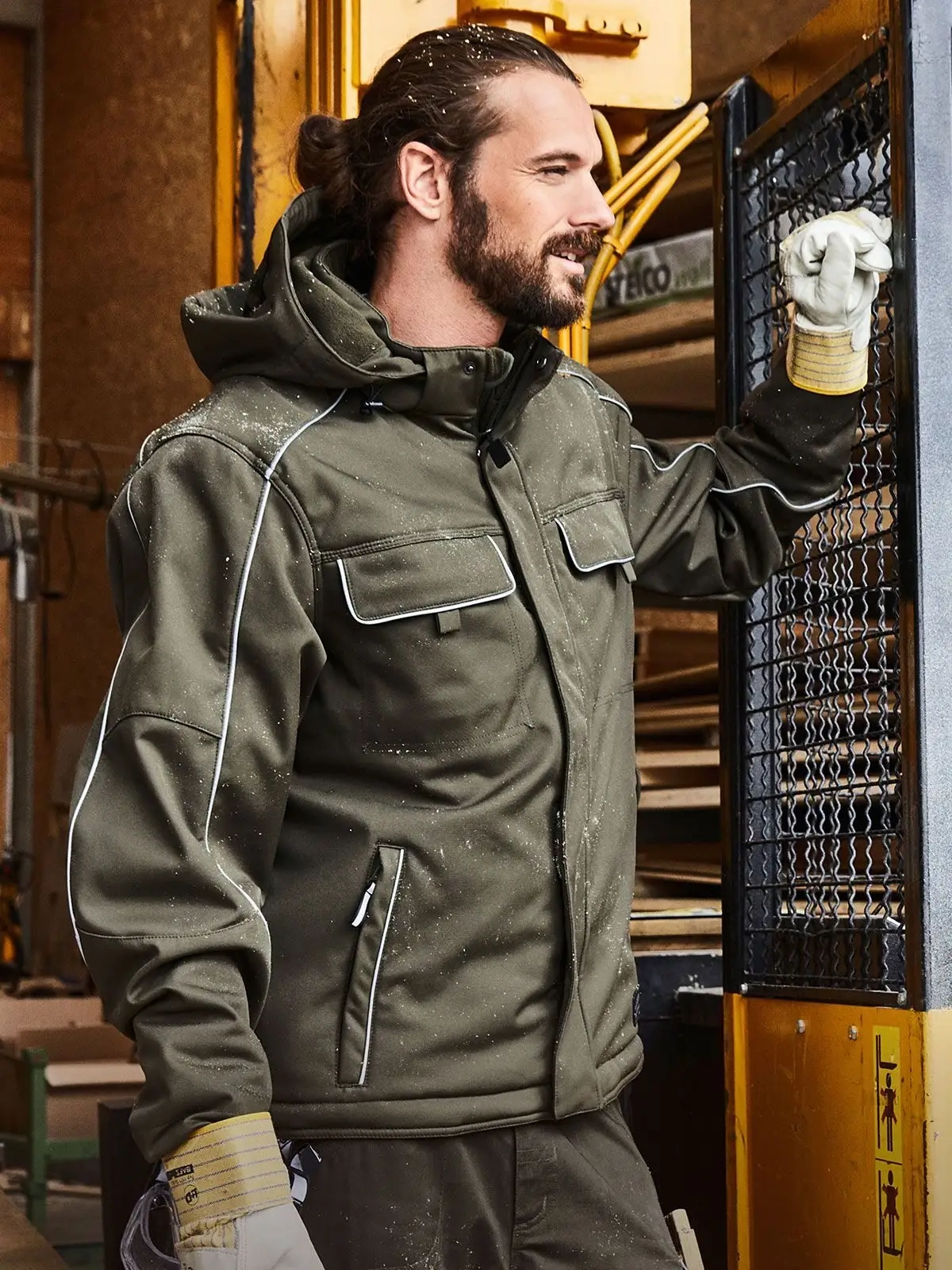 Immagine Workwear Softshell Padded Jacket - Solid