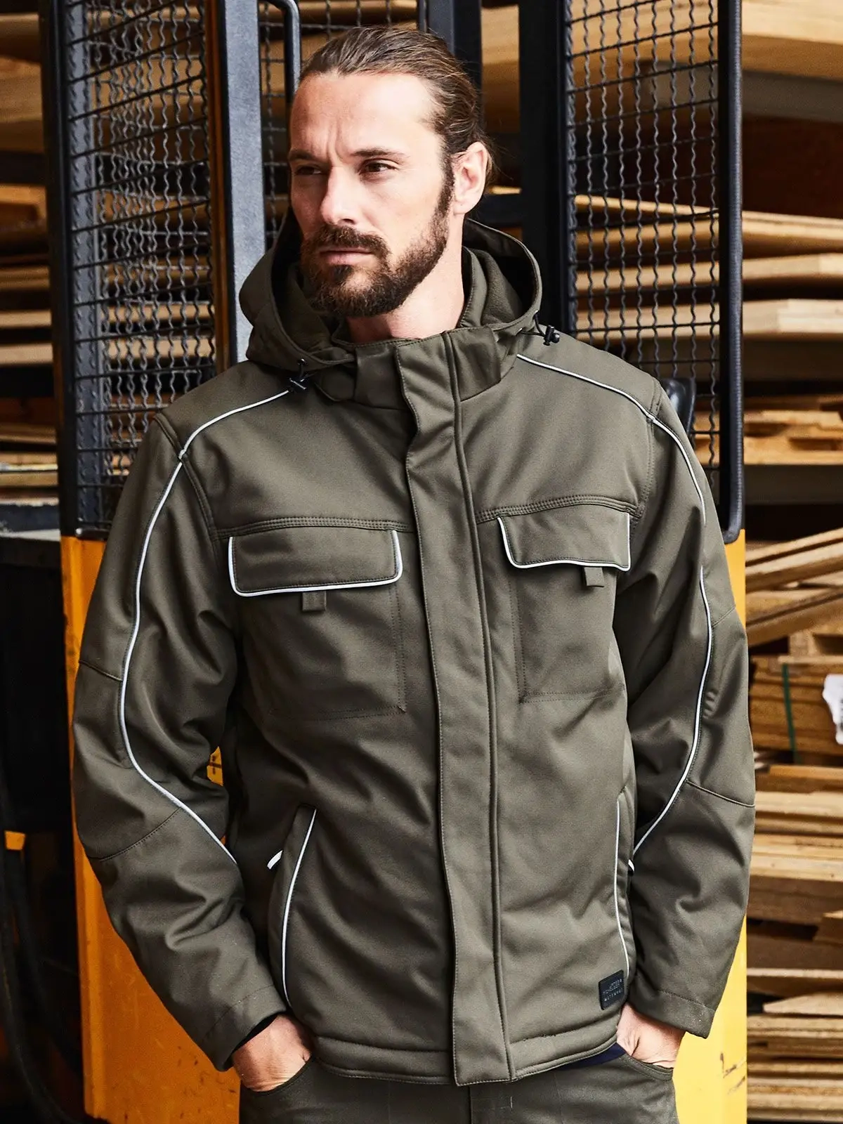 Immagine Workwear Softshell Padded Jacket - Solid