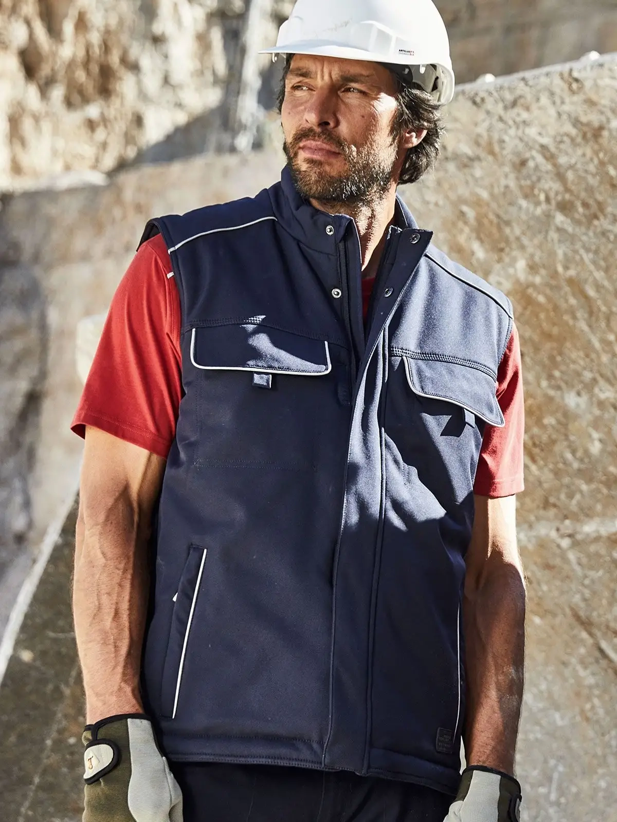 Immagine Workwear Softshell Padded Vest - Solid