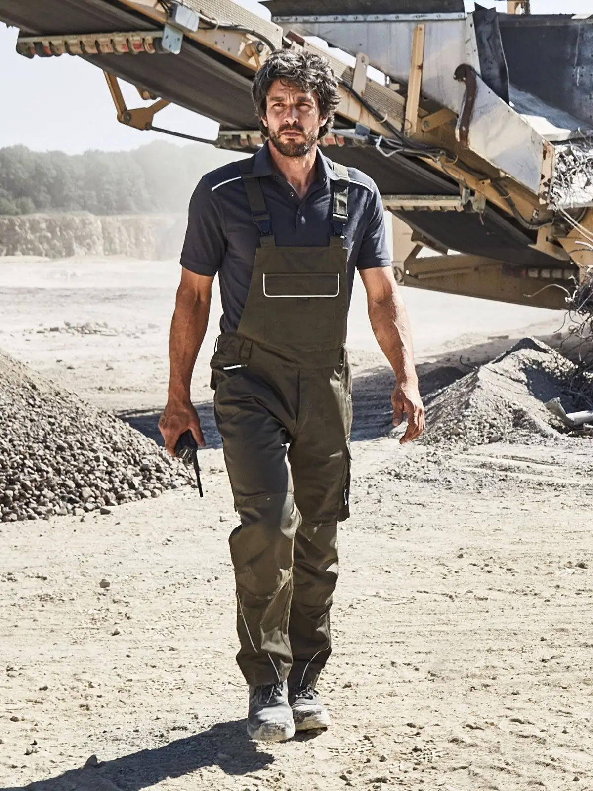 Immagine Workwear Pants With Bib - Solid