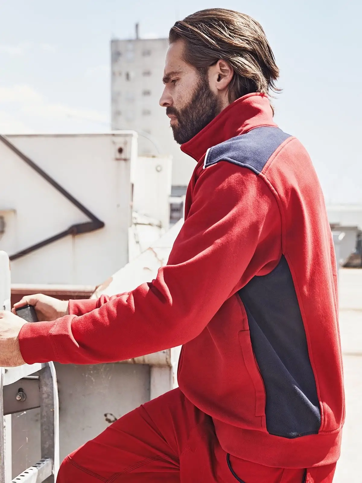 Immagine Men's Workwear Sweat Jacket - Color