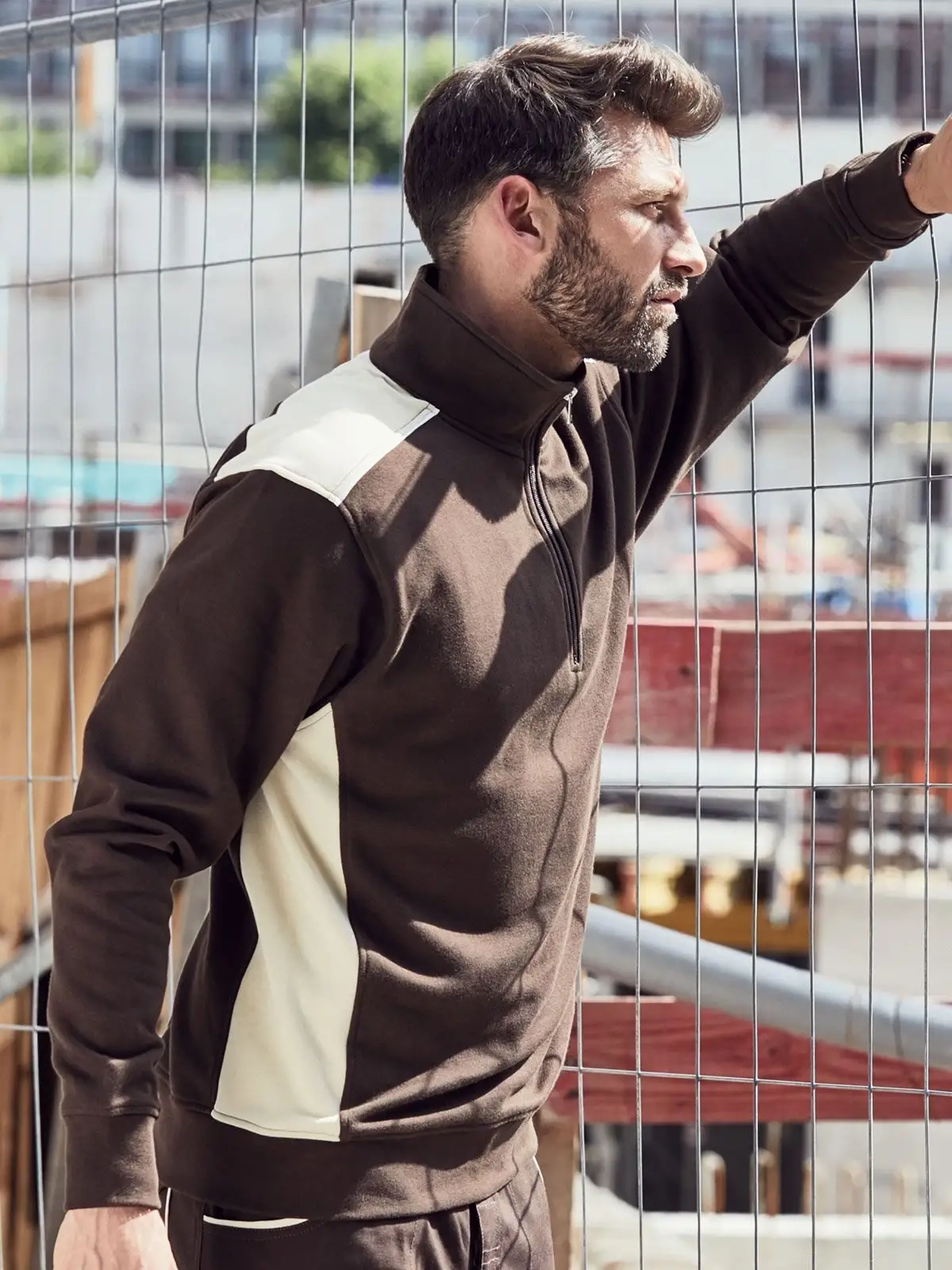 Immagine Workwear Half-Zip Sweat - Color