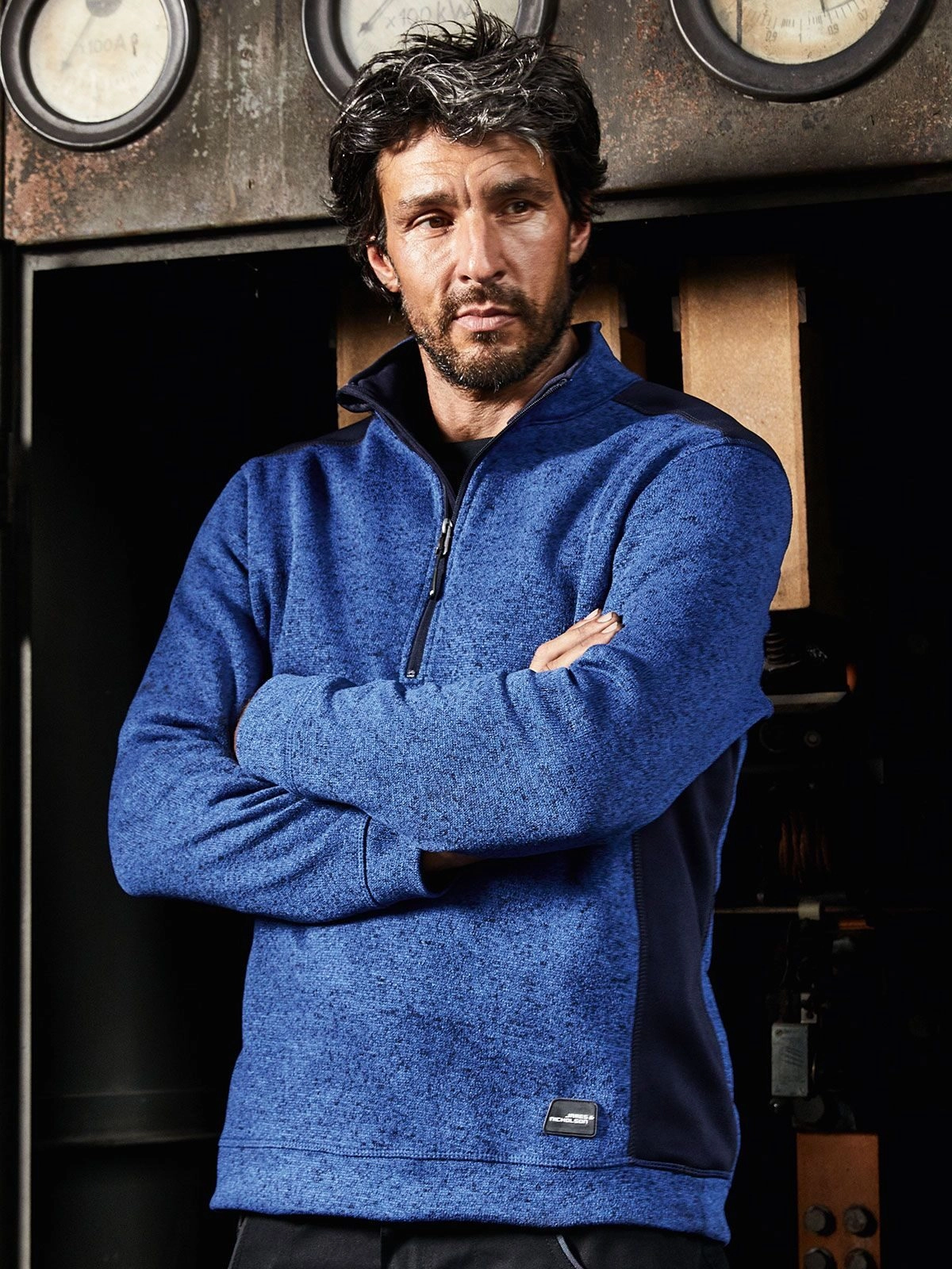 Immagine Men's Knitted Workwear Fleece Half-Zip - Strong