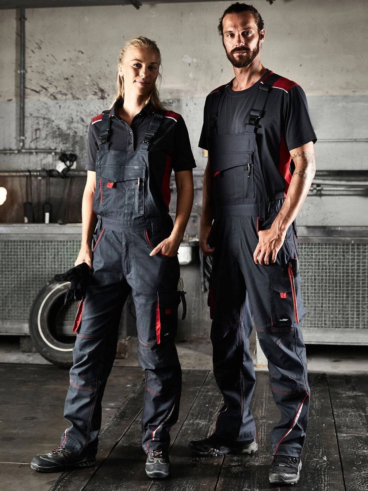 Immagine Workwear Pants with Bib - Color