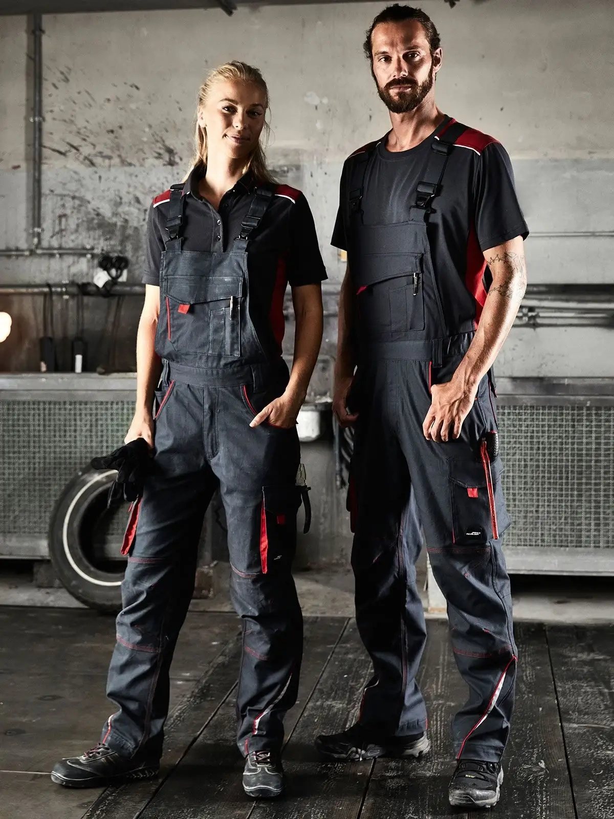 Immagine Workwear Pants with Bib - Color