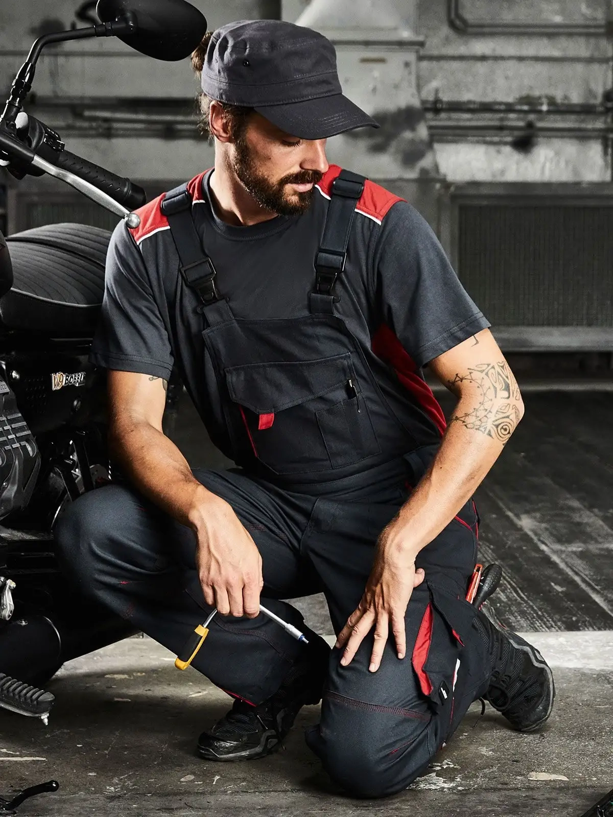 Immagine Workwear Pants with Bib - Color