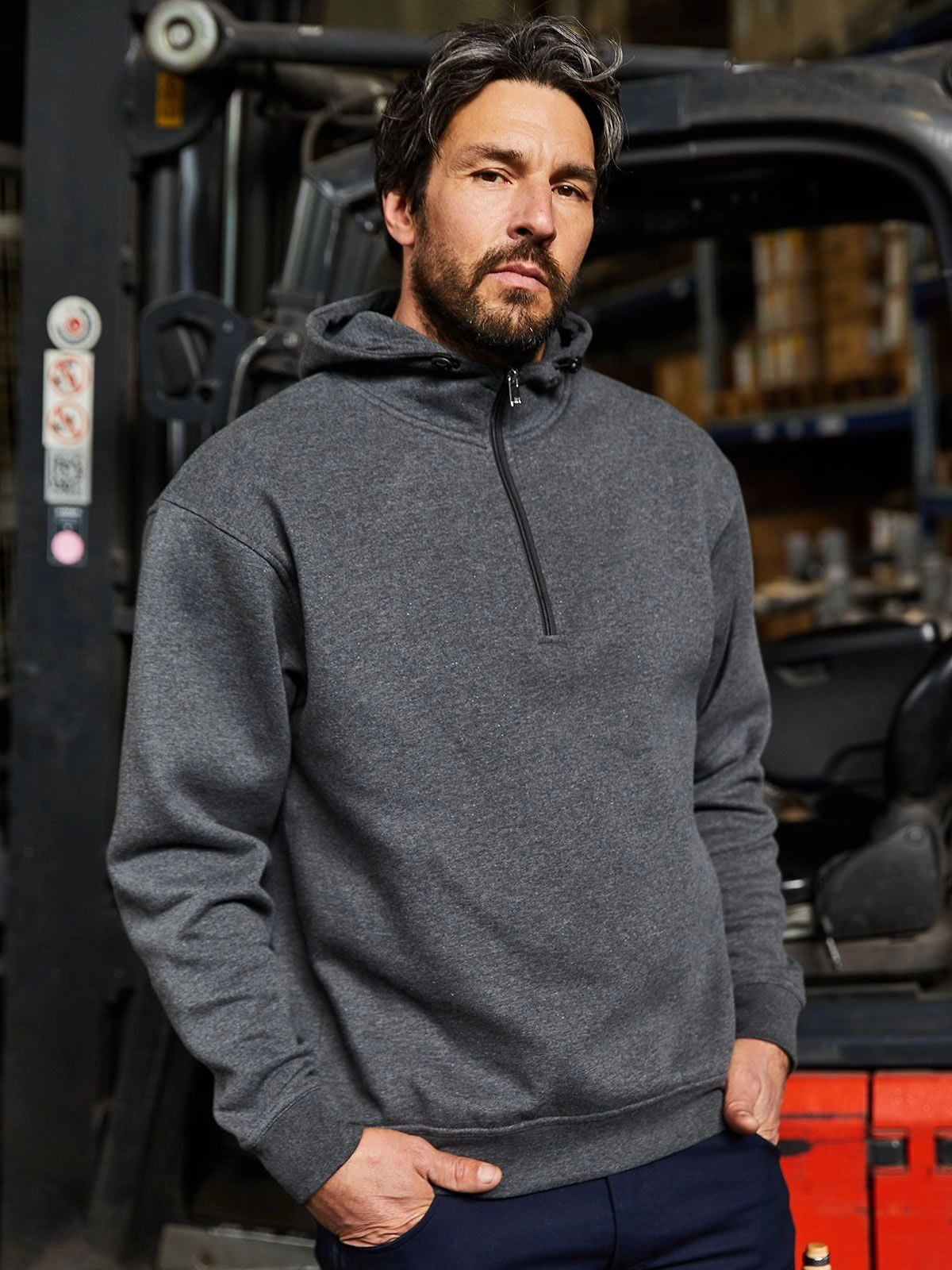 Immagine Bio Workwear Half Zip Hoody
