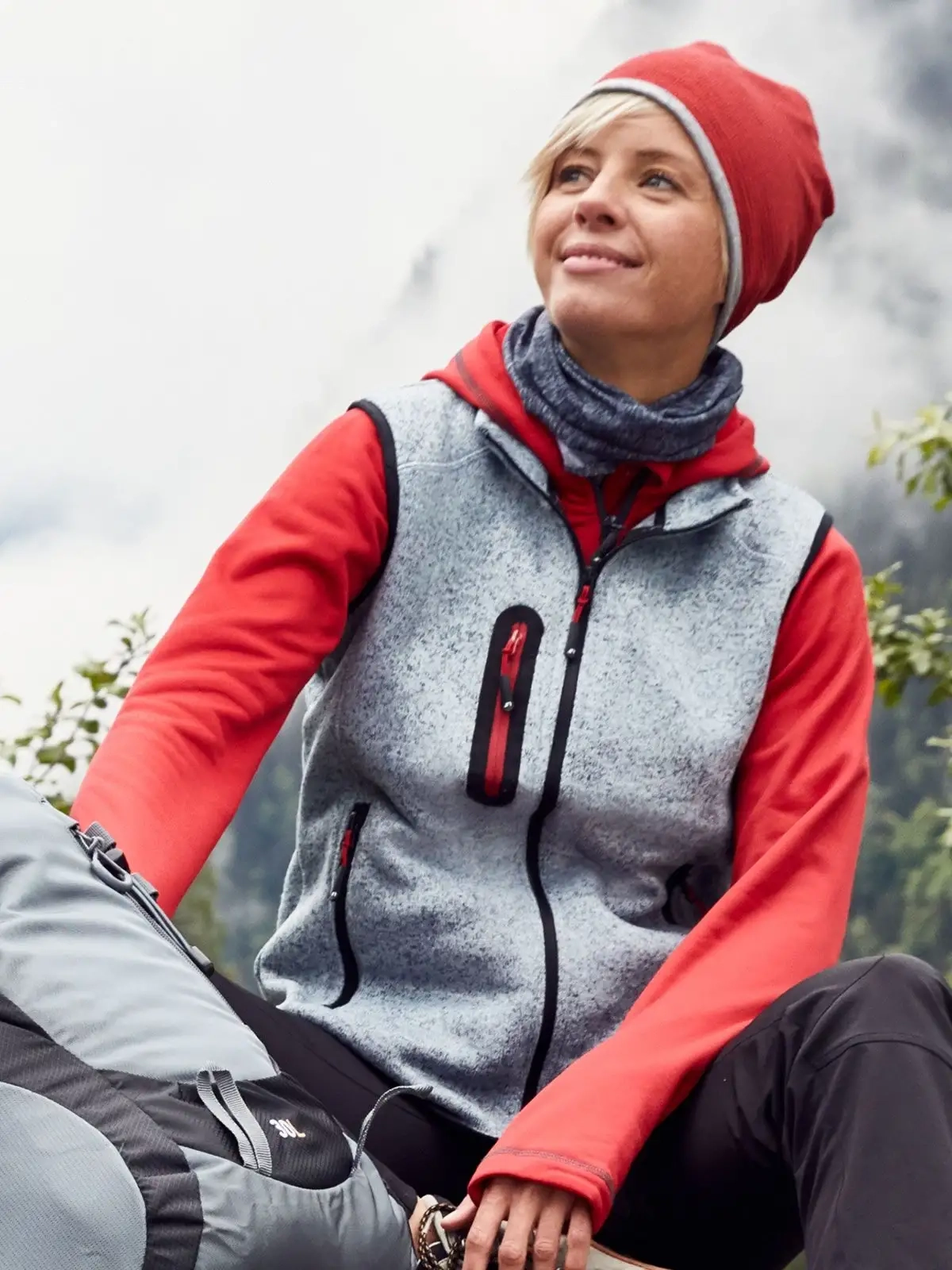 Immagine Ladies Knitted Fleece Vest