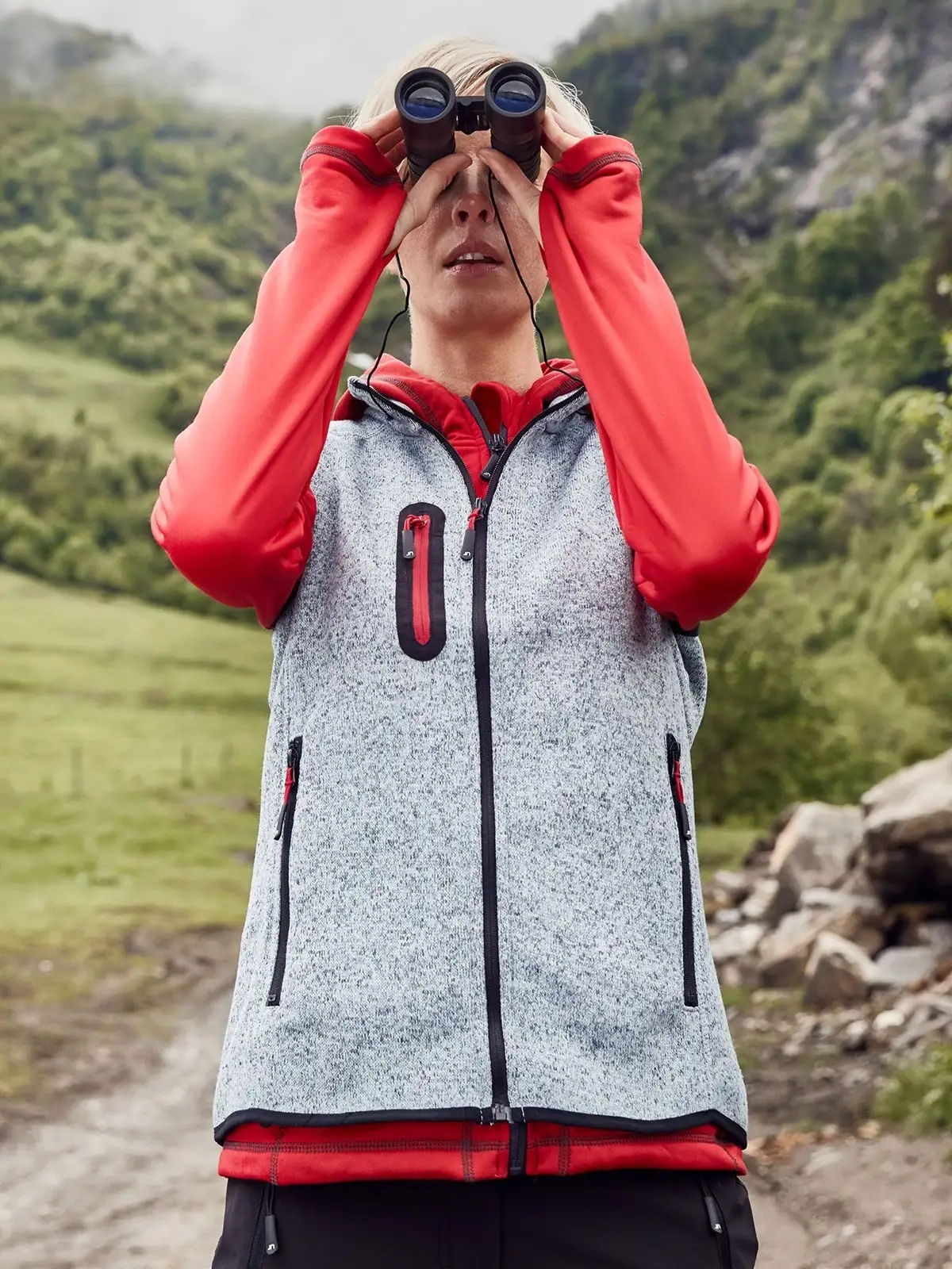 Immagine Ladies Knitted Fleece Vest