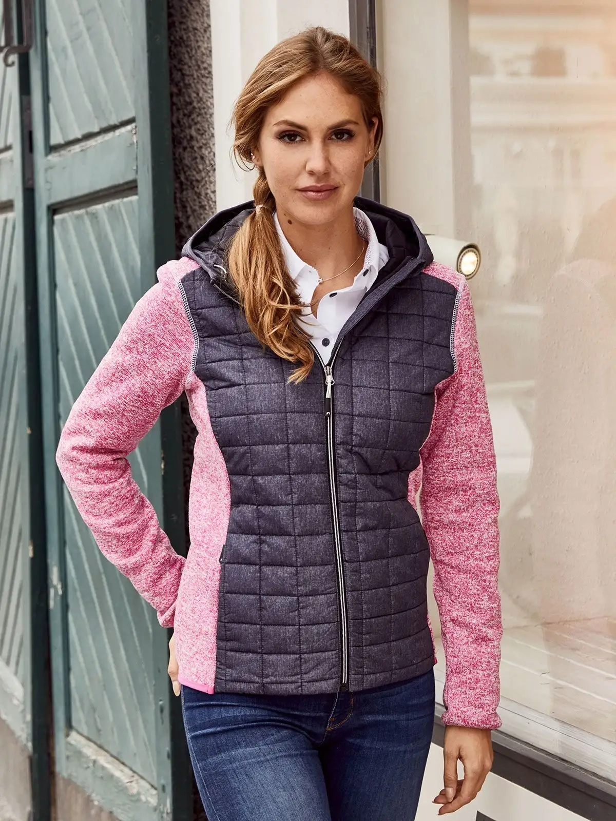 Immagine Ladies' Knitted Hybrid Jacket