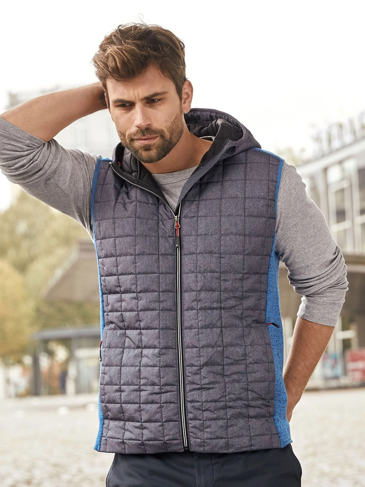 Immagine Men's Knitted Hybrid Vest