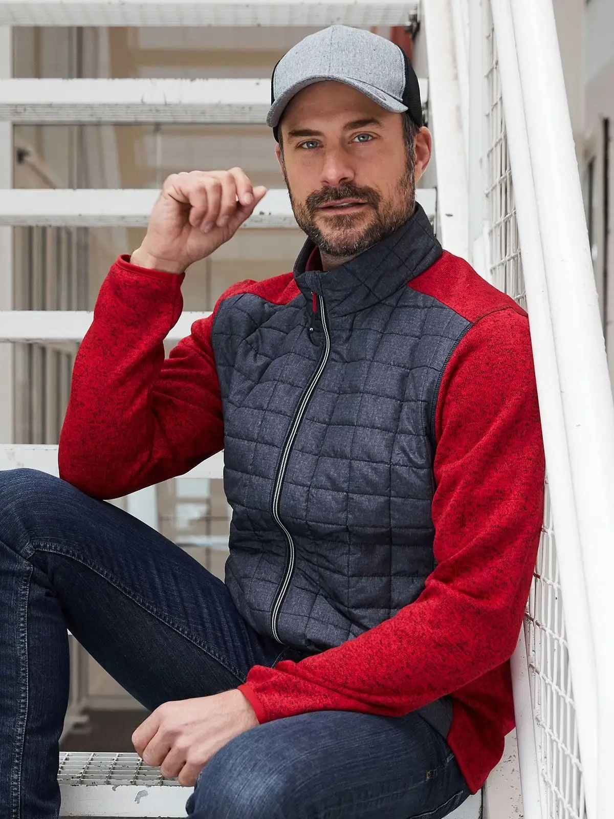 Immagine Men's Knitted Hybrid Jacket
