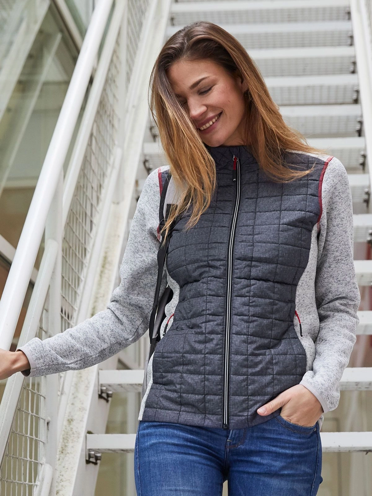 Immagine Ladies' Knitted Hybrid Jacket