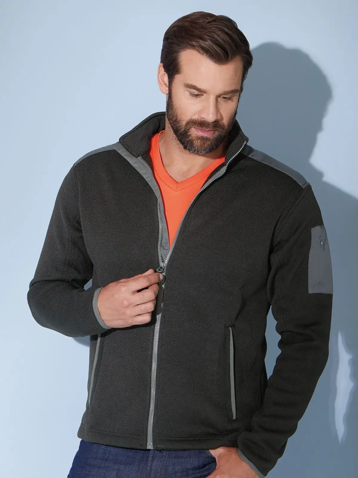Immagine Men's Knitted Fleece Jacket