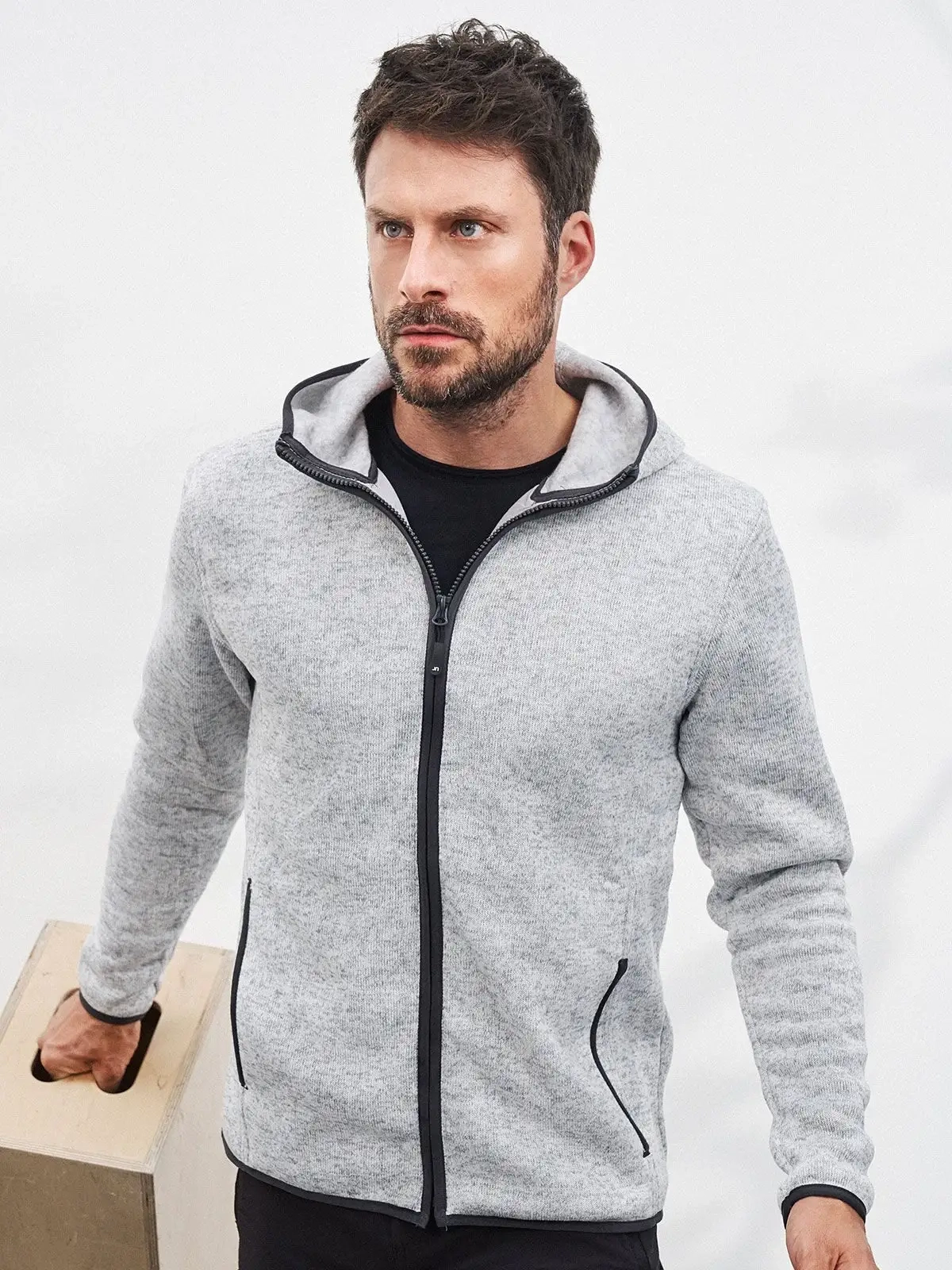 Immagine Men's Knitted Fleece Hoody