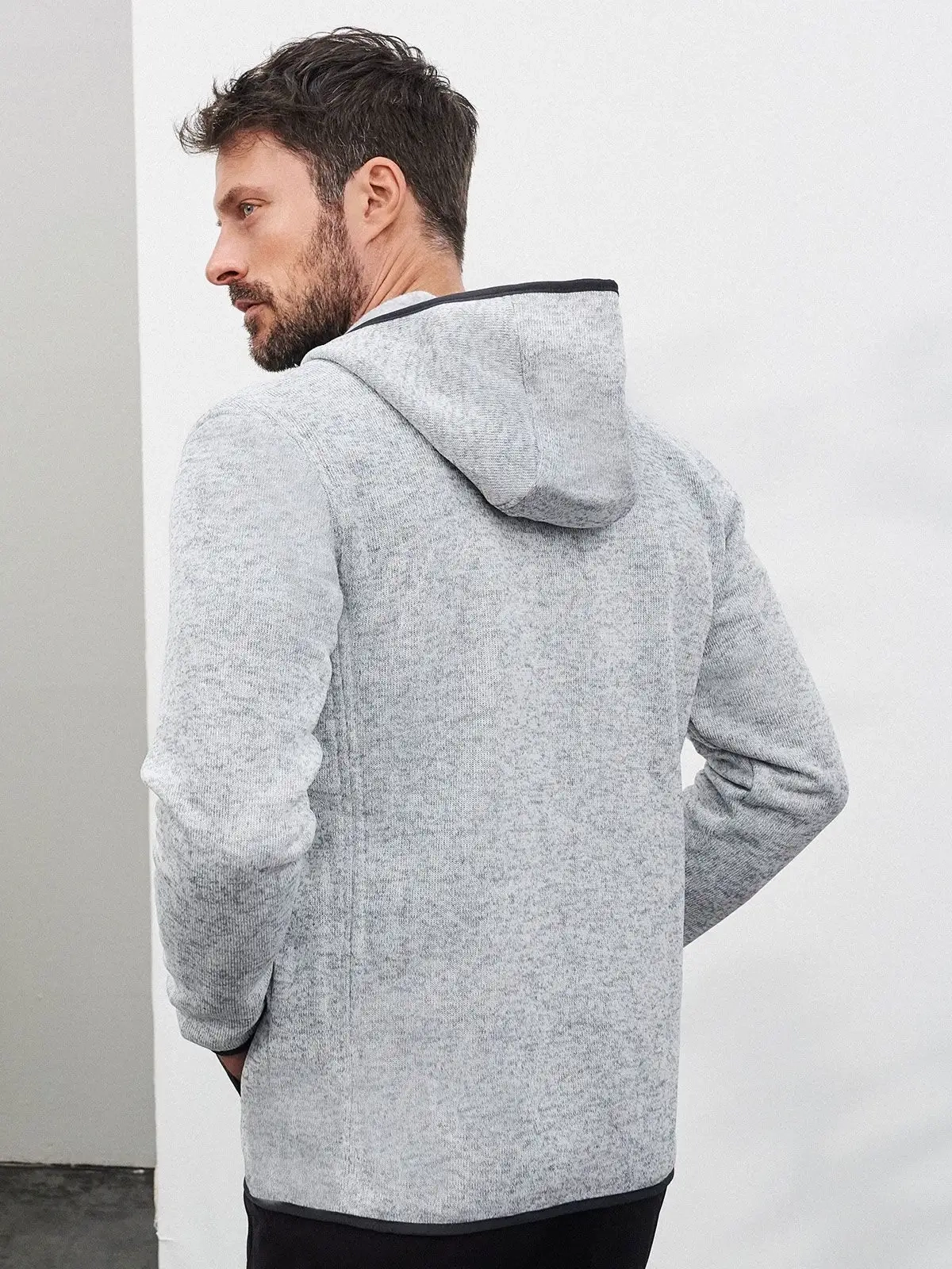 Immagine Men's Knitted Fleece Hoody