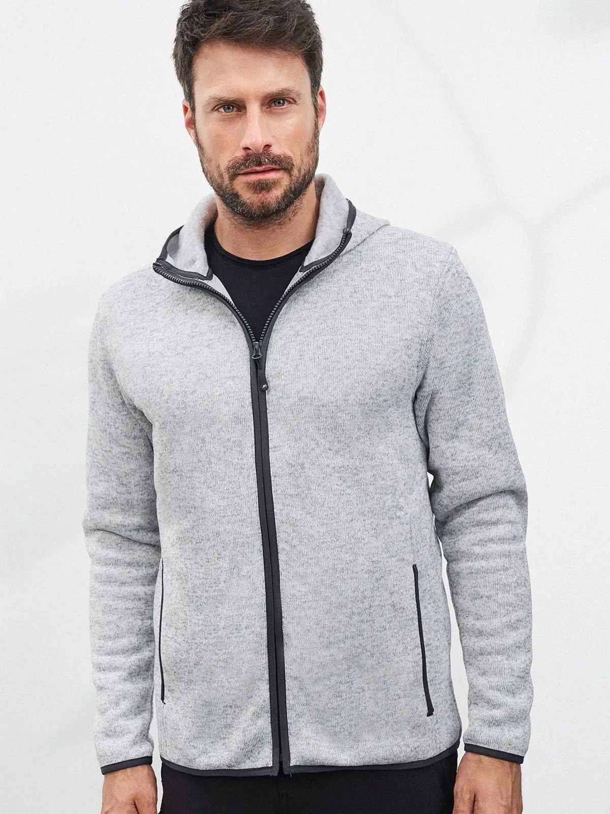 Immagine Men's Knitted Fleece Hoody