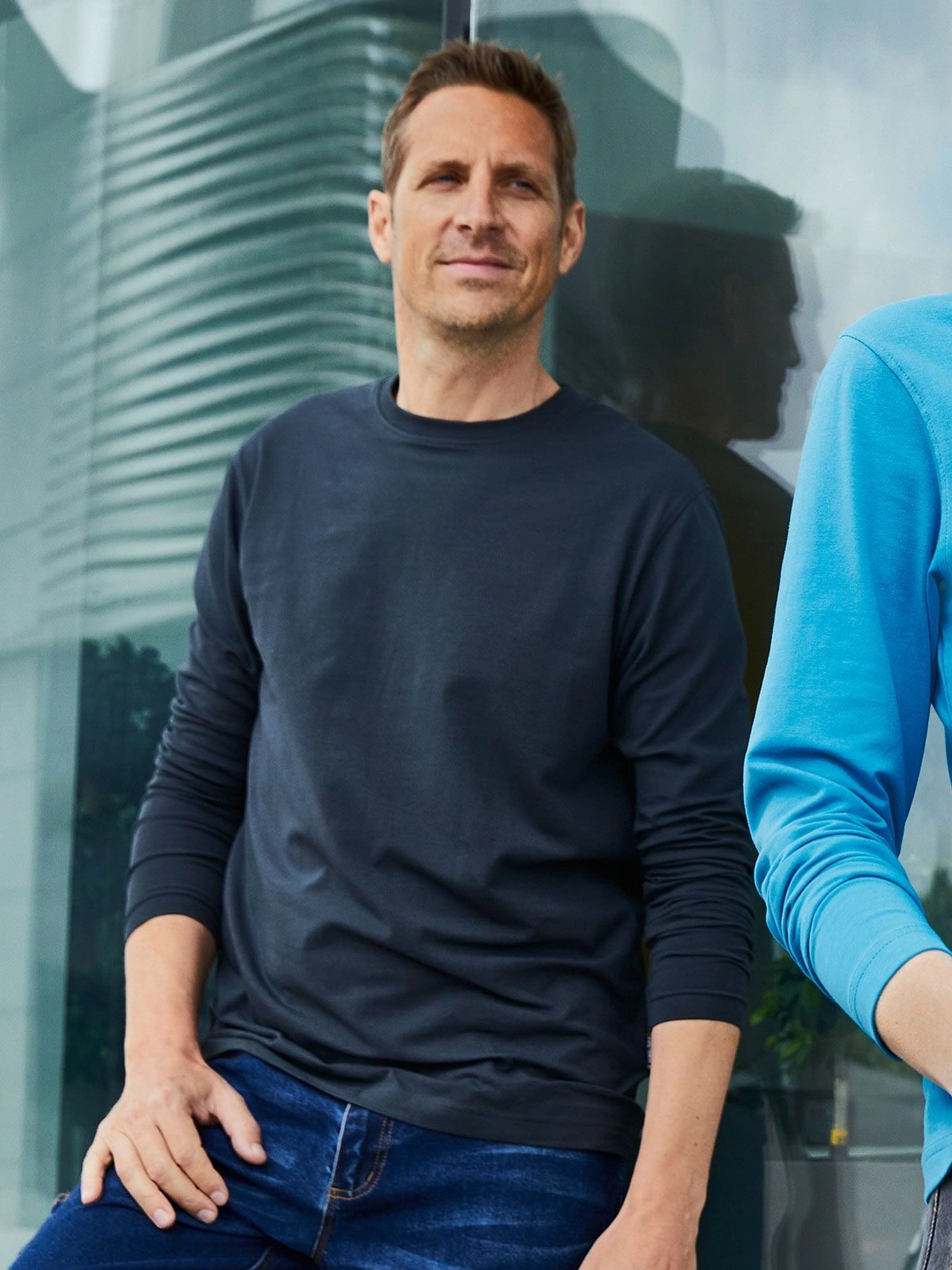 Immagine Men's Bio Stretch-Longsleeve Work - Solid