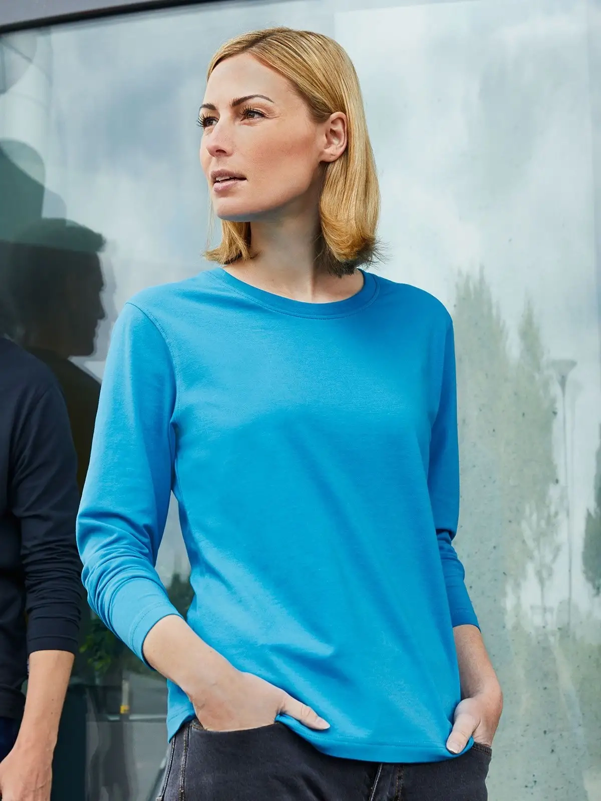 Immagine Ladies' Bio Stretch-Longsleeve Work - Solid