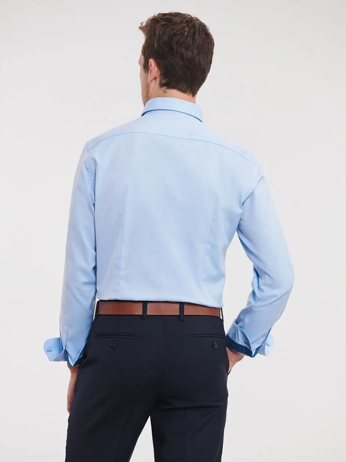 Immagine Men´s Long Sleeve Tailored Contrast Herringbone Shirt