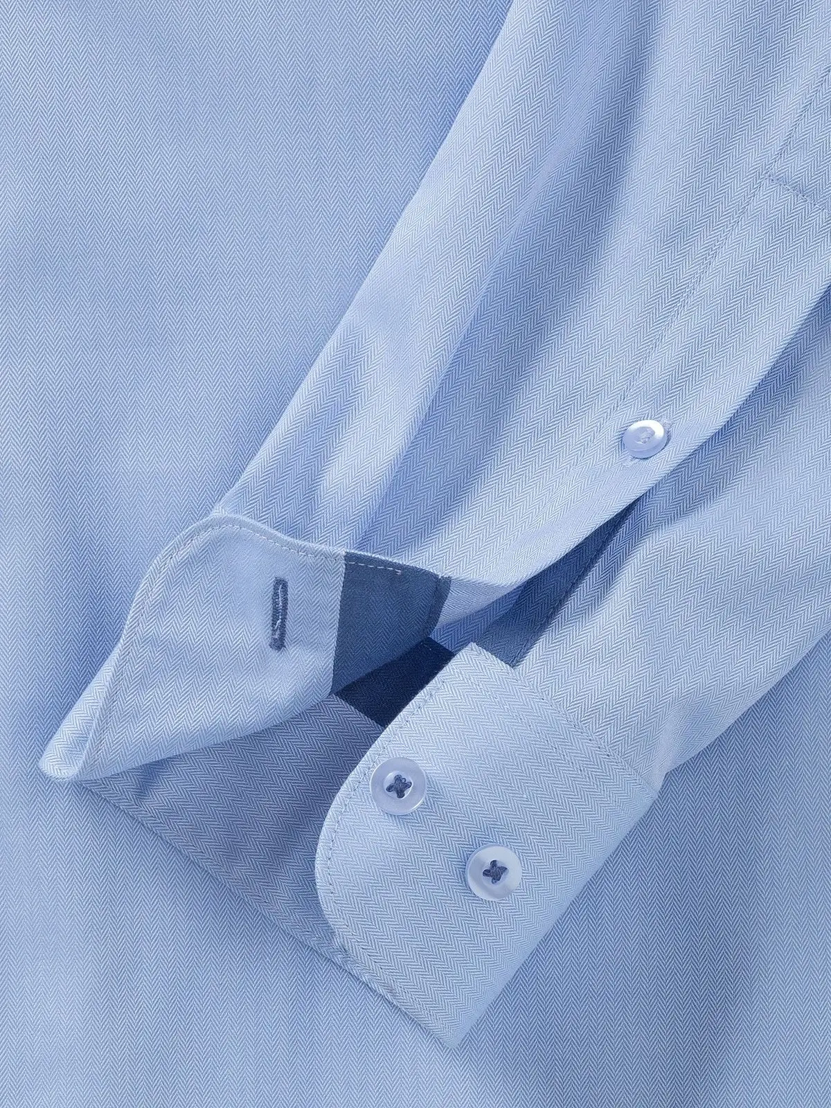 Immagine Men´s Long Sleeve Tailored Contrast Herringbone Shirt