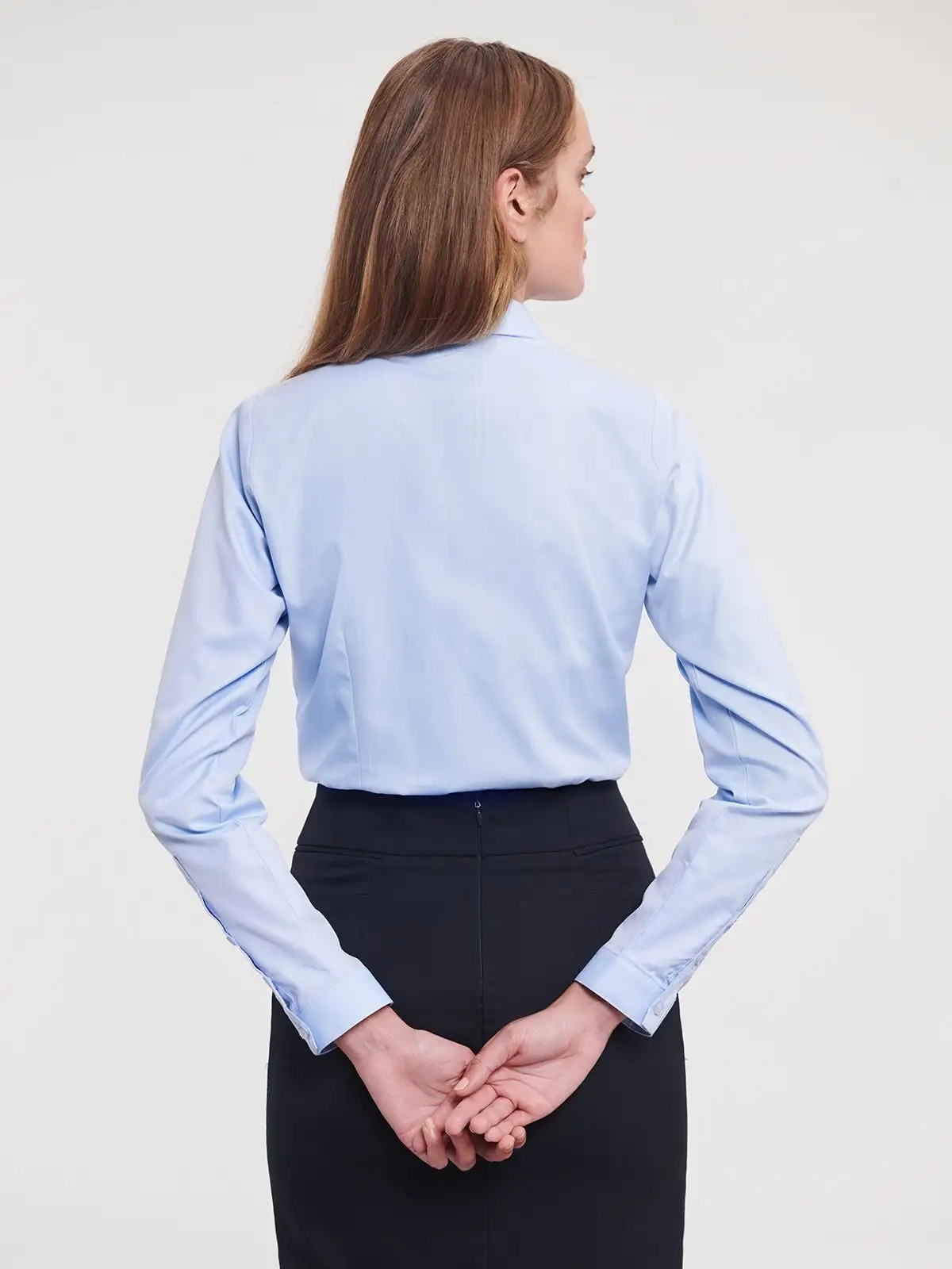 Immagine Ladies' Long Sleeve Tailored Herringbone Shirt