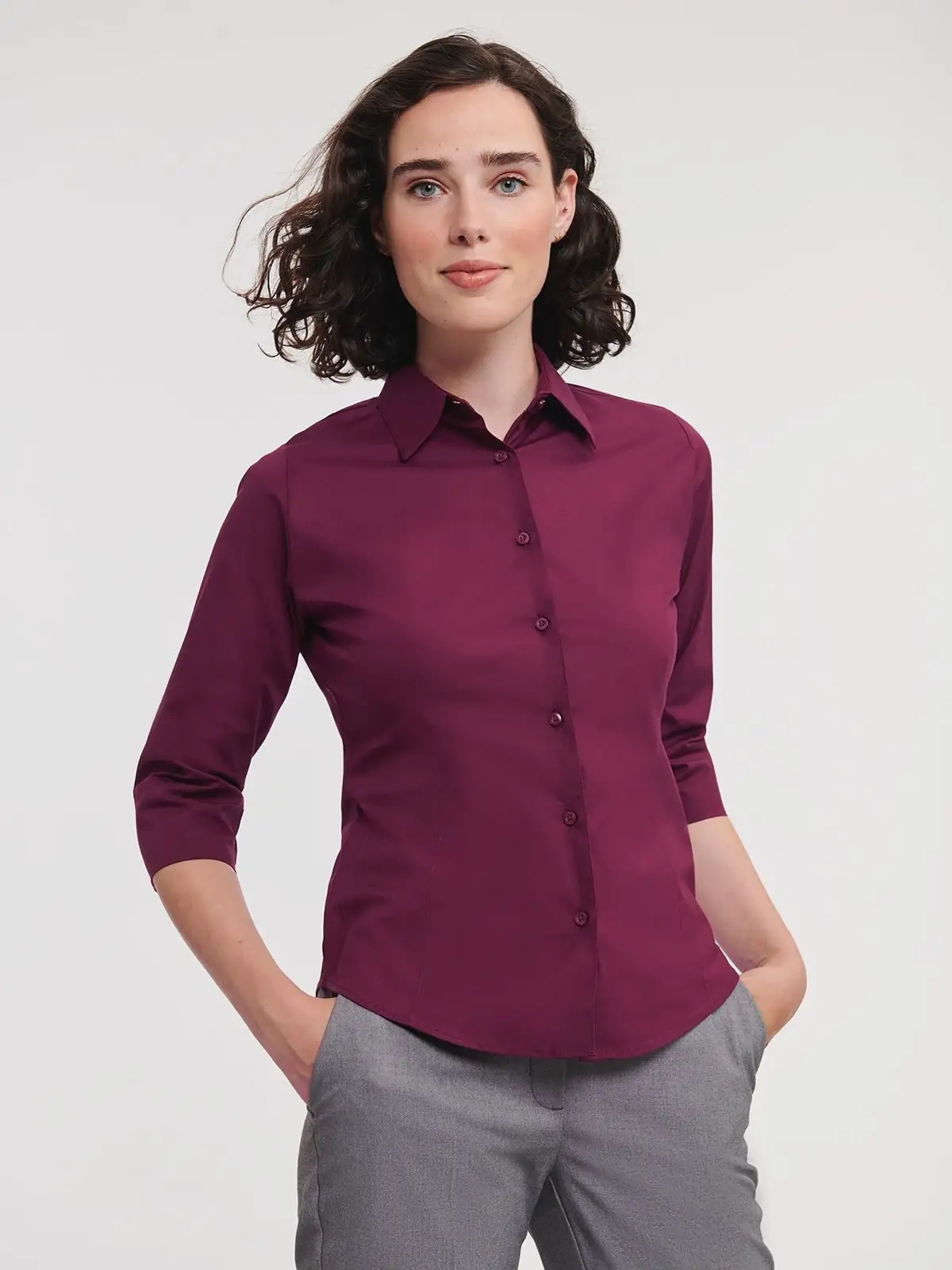 Immagine Ladies' 3/4 Sleeve Easy Care Fitted Shirt