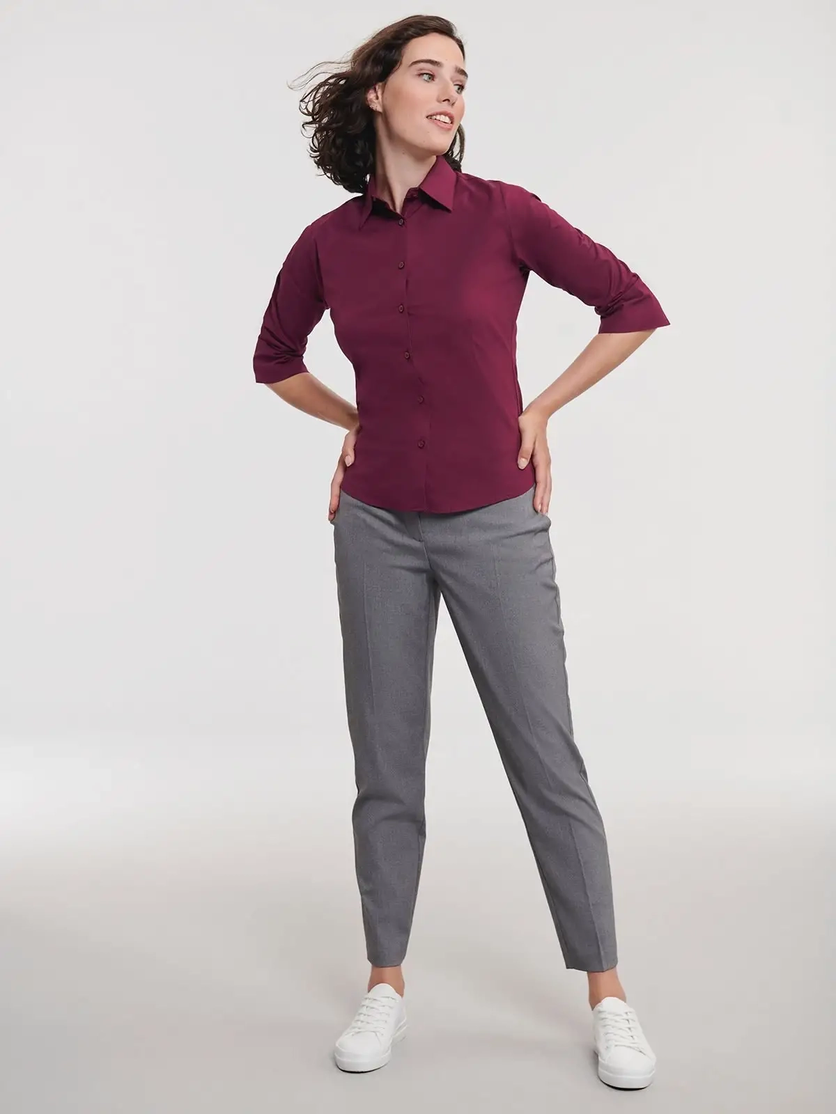 Immagine Ladies' 3/4 Sleeve Easy Care Fitted Shirt