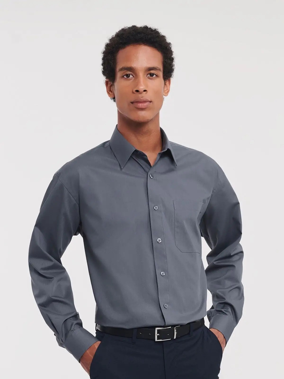 Immagine Men's Long Sleeve PolyCotton Poplin Shirt