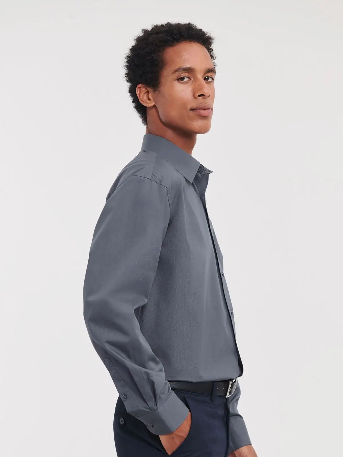 Immagine Men's Long Sleeve PolyCotton Poplin Shirt