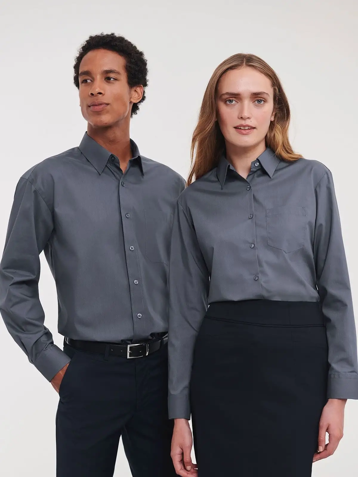 Immagine Men's Long Sleeve PolyCotton Poplin Shirt