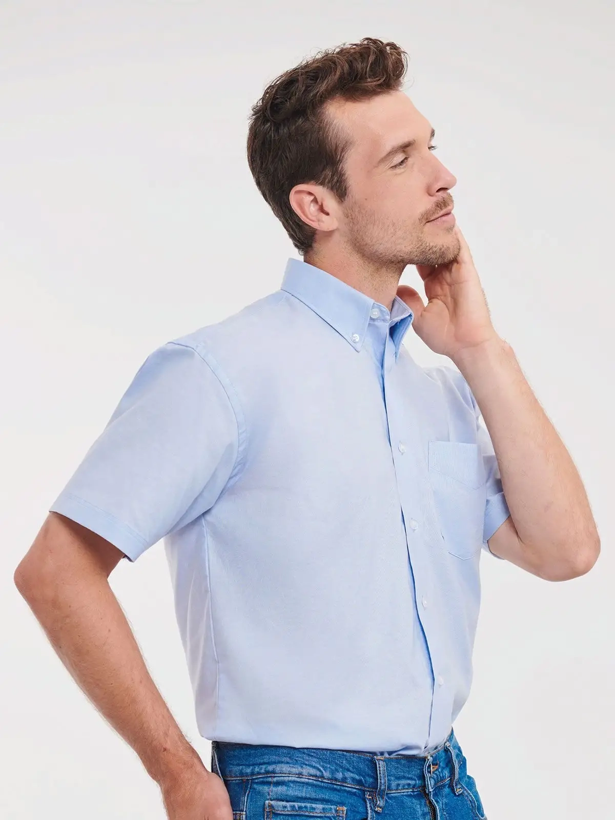 Immagine Men's Short Sleeve Easy Care Oxford Shirt