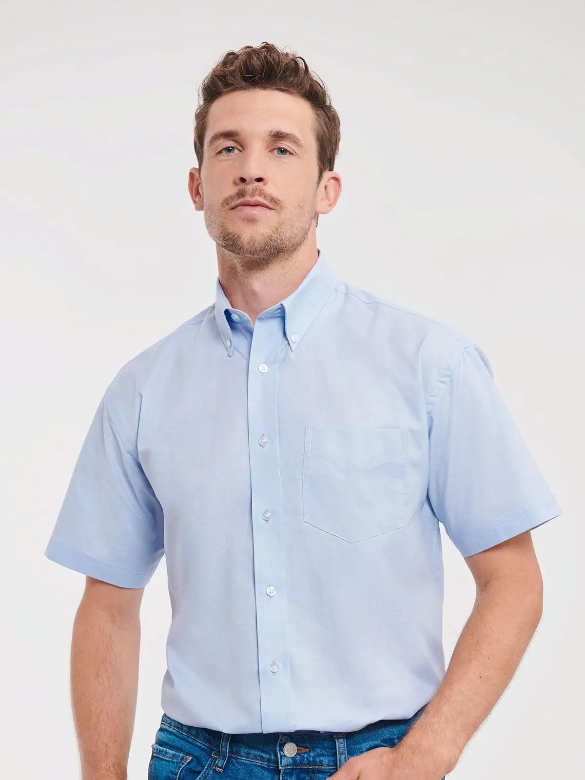 Immagine Men's Short Sleeve Easy Care Oxford Shirt
