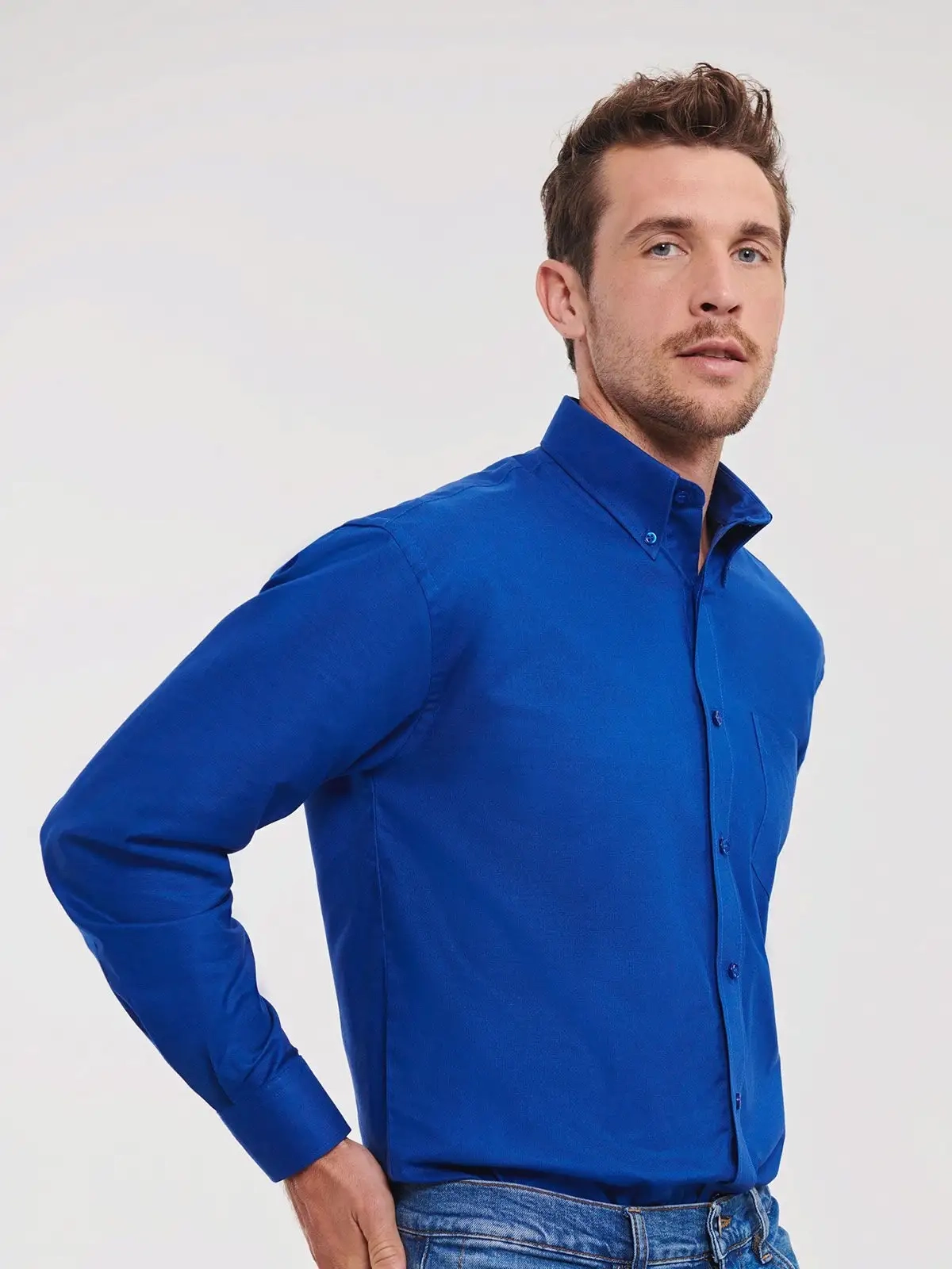 Immagine Men's Long Sleeve Easy Care Oxford Shirt