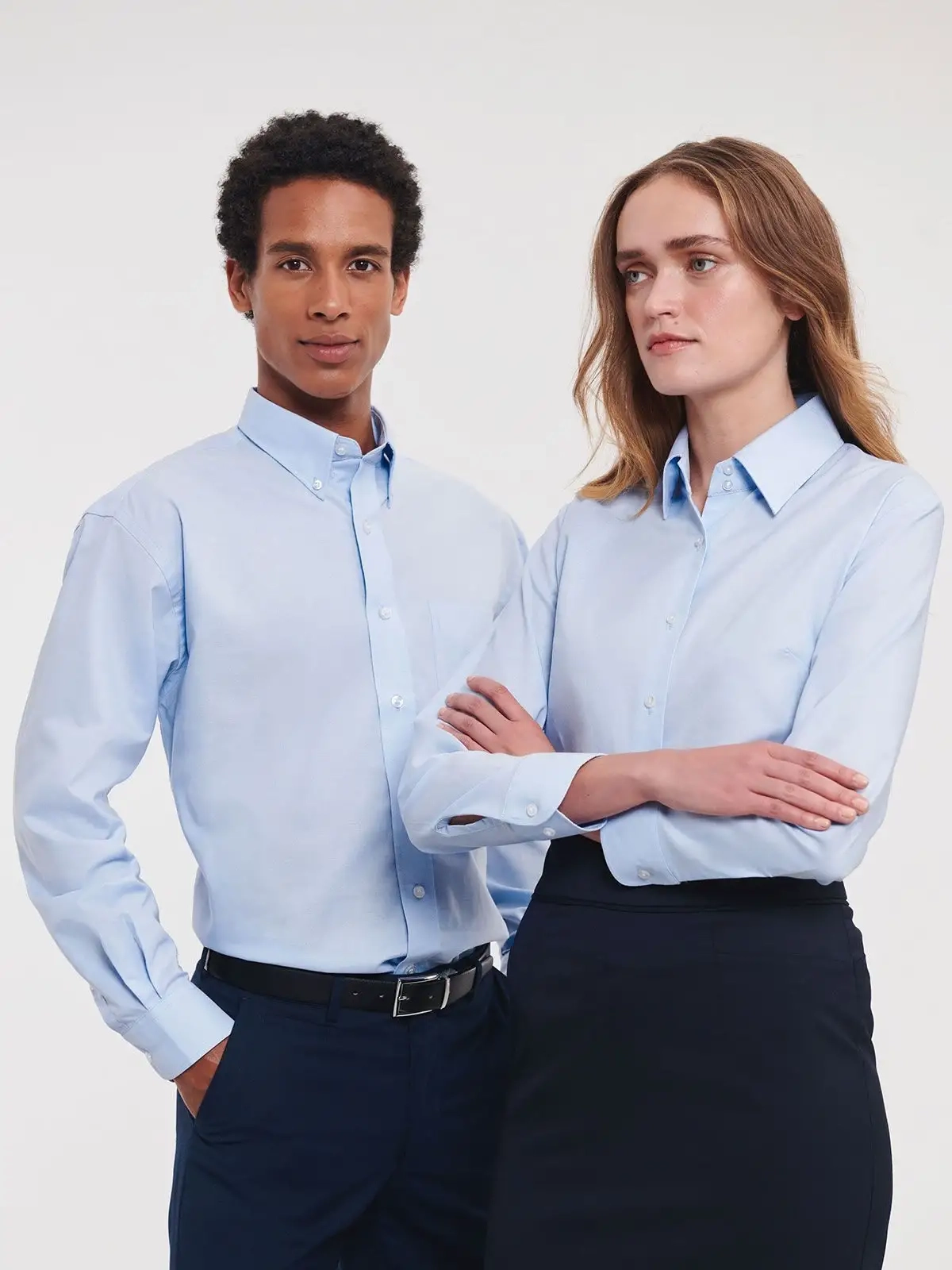 Immagine Men's Long Sleeve Easy Care Oxford Shirt