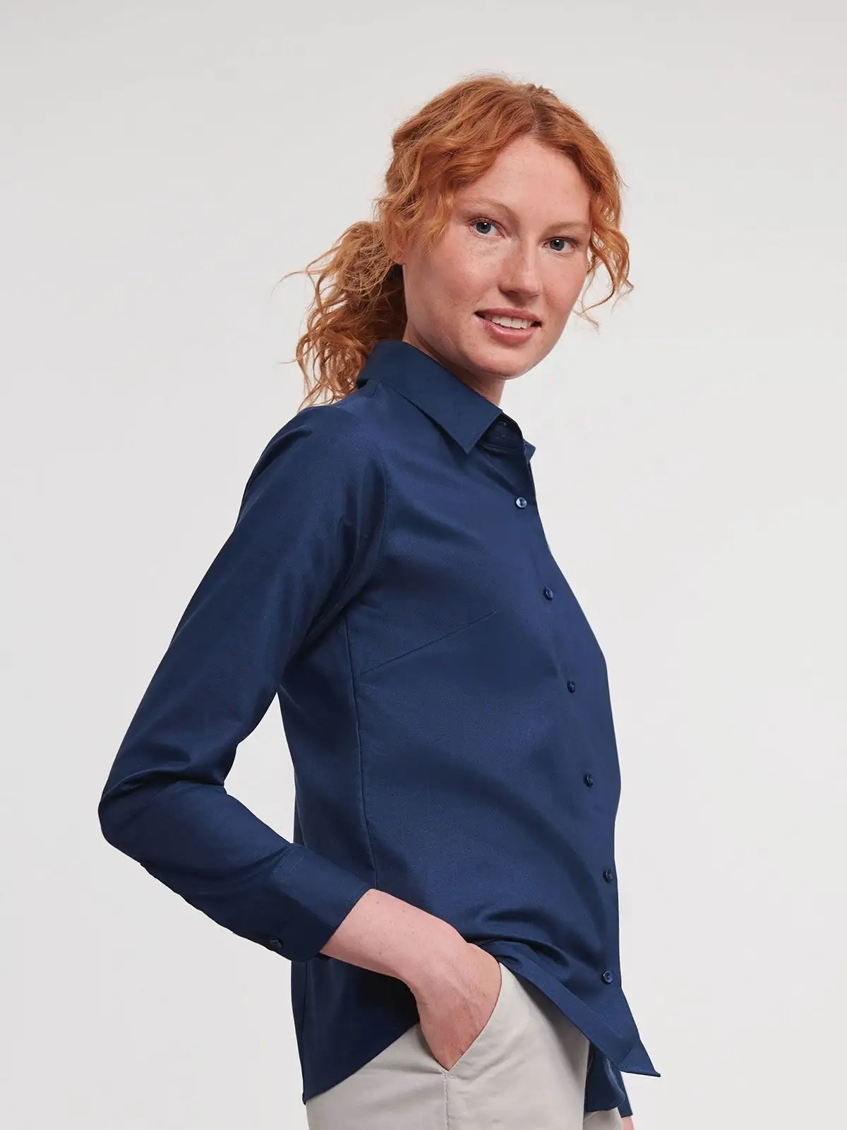 Immagine Ladies' Long Sleeve Easy Care Oxford Shirt