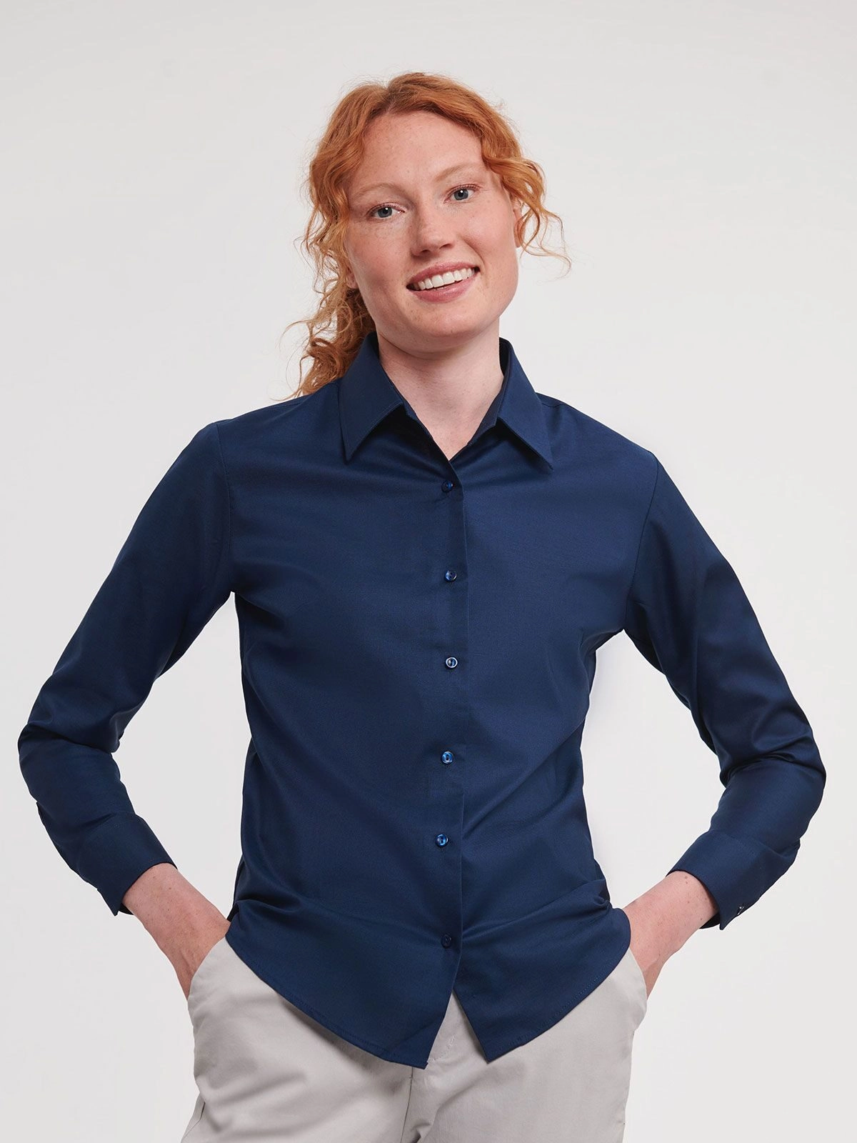 Immagine Ladies' Long Sleeve Easy Care Oxford Shirt