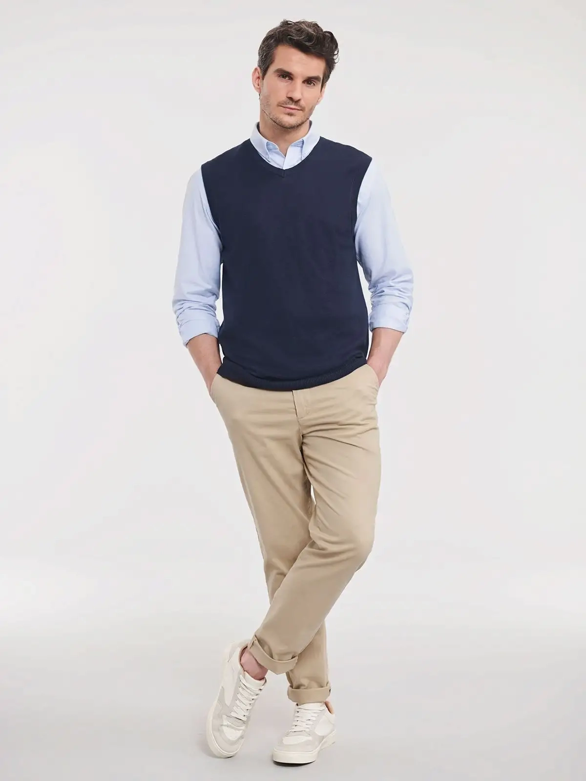 Immagine Adults' V-Neck Sleeveless Knitted Pullover