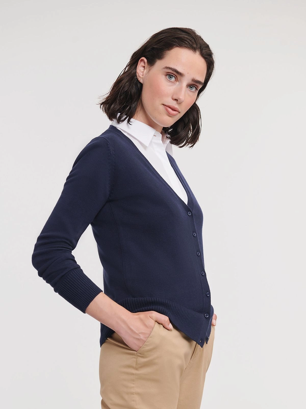 Immagine Ladies' V-Neck Knitted Cardigan