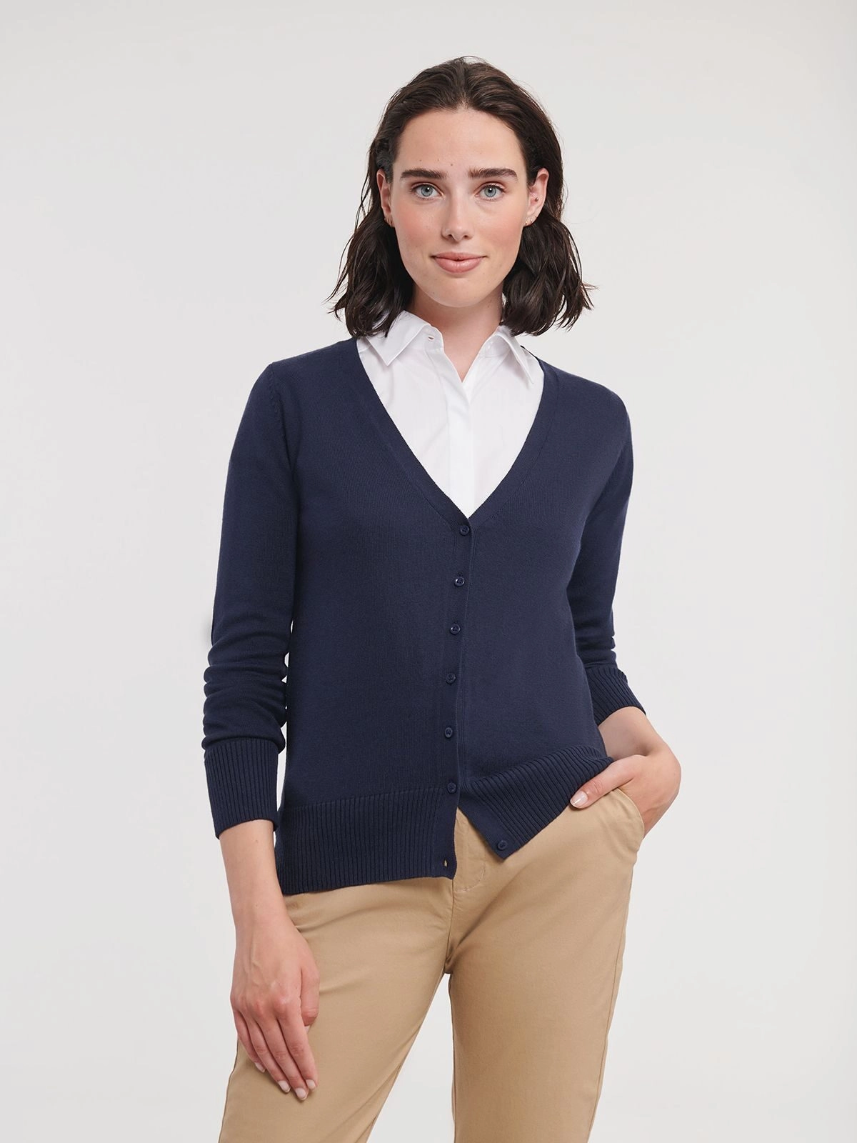 Immagine Ladies' V-Neck Knitted Cardigan
