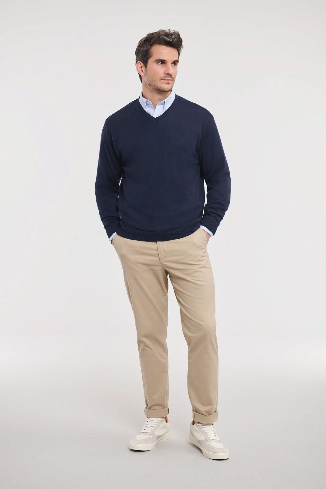 Immagine Men's V-Neck Knitted Pullover