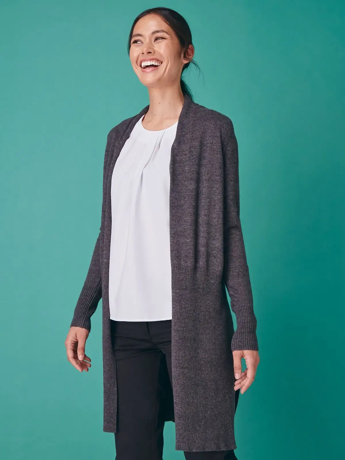 Immagine Ladies' Longline Open Cardigan