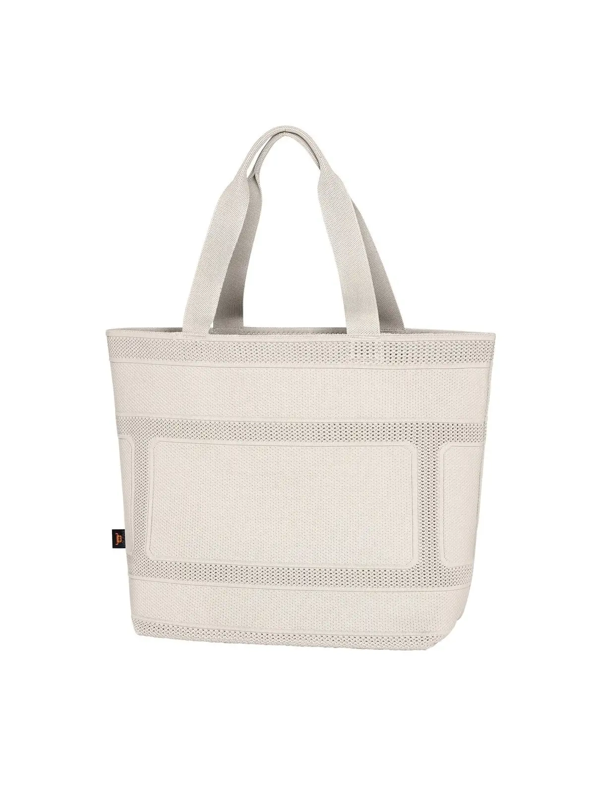 Immagine Shopper in maglia, con motivo a quadri - MONO