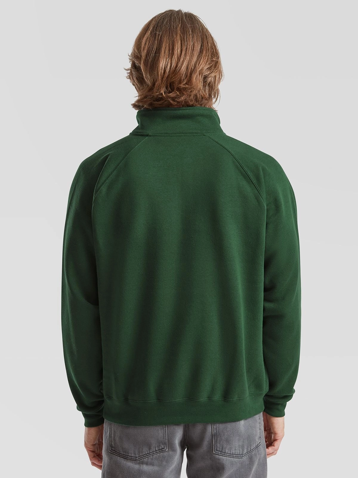 Immagine Felpa con maniche raglan, felpata internamente - Premium Zip Neck Sweat