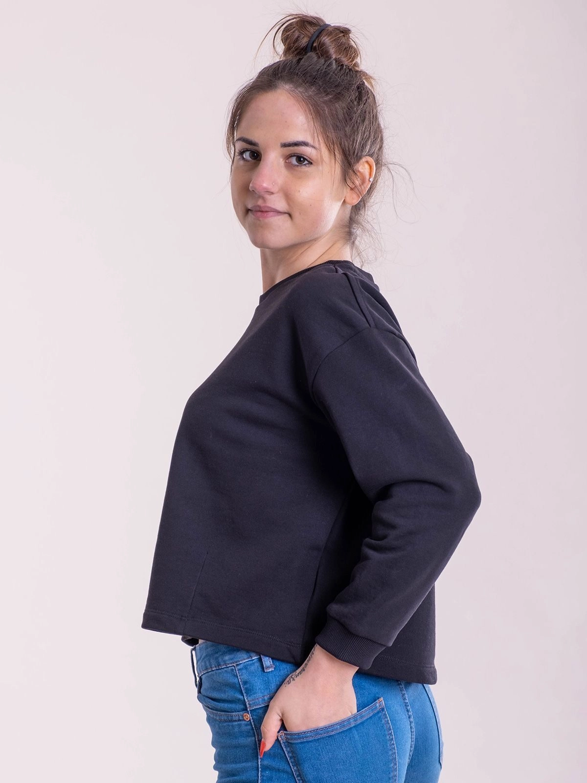Immagine Felpa crop manica 3/4